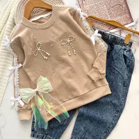 بلوز شلوار دخترانه پاپیون|کفش و لباس بچه|کهریزک, |دیوار