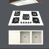 چدن پادیسانی شیشه سفید اجاق رومیزی صفحه ای