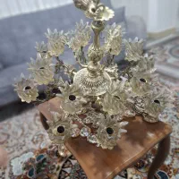 لوستر ۸ شاخه در حد نو برنجی|لوستر و چراغ آویز|خرمدره, |دیوار