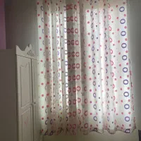 پرده پانچ حریر طرح دار