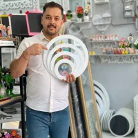 آینه ۴ تایی تخفیف حراجی شلف دکوری