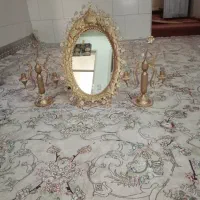 آینه و شمعدان برنجی|آینه|یزد, |دیوار