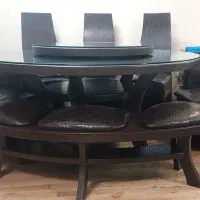 میز غذاخوری  ۸ نفره با صفحه اردر گردان