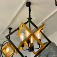 لوستر نئونی،چوبی،فلزی|لوستر و چراغ آویز|اردبیل, |دیوار