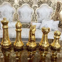 شطرنج لوکس طلایی دکوری جهیزیه فروش ویژه|مجسمه، تندیس، ماکت|قم, لسانی|دیوار