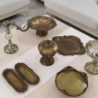 سرویس پذیرایی کامل ظروف طرح برنجی