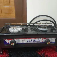 گاز صفحه ای  دوشعله در حد نو