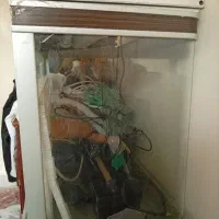 دوتا اکواریوم کوچیک و بزرگ بالواازم کامل