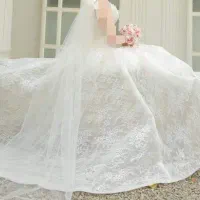 لباس عروس دانتل فرانسه|لباس|ری, دولتآباد|دیوار