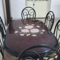 میزناهارخوری شش نفره فلزی