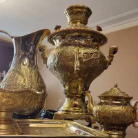 سرویس سماور برنجی 100٪ کار اصفهان