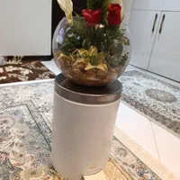 گلدان شیشه ای در حد نو|گل مصنوعی|تهران, بریانک|دیوار