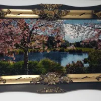 تابلو فرش طرح شکوفه