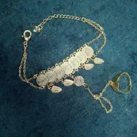 دستبند سکه ای زنجیر دار