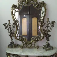 آینه شمعدان برنج(برنز) ۲۸ سال قبل
