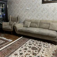 مبل۸نفره چرم پارچه|مبلمان خانگی و میز عسلی|مسجد سلیمان, |دیوار