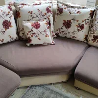 مبل ال ۹ نفره|مبلمان خانگی و میز عسلی|صحنه, |دیوار