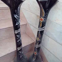 گلدون شیشه ای با طرح سنگ