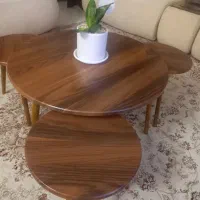 میز وسط مبلی گرد با سه عسلی نوی نو