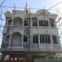 سنگ کاری نما پله قلیانی قرنیز باربیکیو|خدمات پیشه و مهارت|رامسر, |دیوار