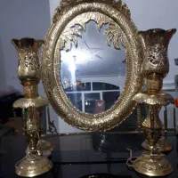 آینه شمعدان برنجی