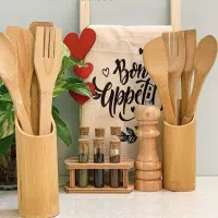 کفگیرهای چوبی بامبو اک|ظروف پخت‌وپز|قم, شهرک فاطمیه|دیوار