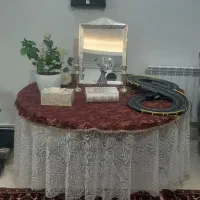 میز شیشه ای دایره ای مناسب تالار و رستوران