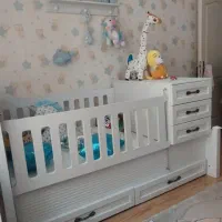 تخت نوزاد و نوجوان همراه شلف|تخت و سرویس خواب|تهران, المهدی|دیوار