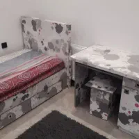 تخت تک نفره و میز تحریر ام دی اف