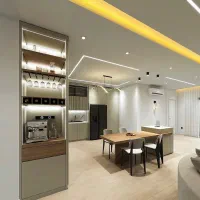 اجرای کناف لاین نوری سقف کاذب تایل ماربل شیت آیینه