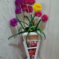 گل مصنوعی با گلدان