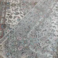 یک جفت فرش دستباف گل ابریشم