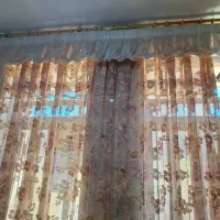 فروش پرده آشپزخانه تور گلدار