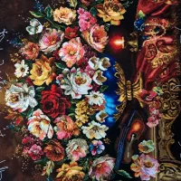 تابلو فرش گل