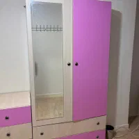 سرویس تخت خواب و کمد و میز توالت تک نفره