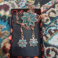 ست گوشواره و گردنبند مسی
