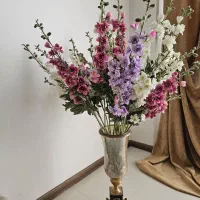 گل مصنوعی شب بو گلد کیش  گلدان ترکی پایه برنجی|گل مصنوعی|کرج, گوهردشت|دیوار