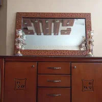 آینه کنسول چوب