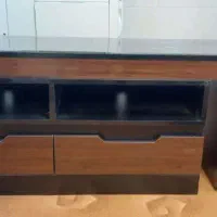 میز تلویزیون شیک و کاربردی MDF با شیشه دودی|میز تلویزیون|قم, کلهری|دیوار