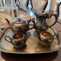 تی ست سیلورپلیت آنتیک قدمتدار انگلیسی