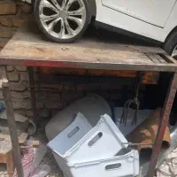 میز تمام آهن ....شلنگ فنری
