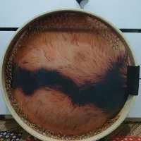 دف رنگ آجری با کاور