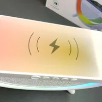 اسپیکر بلوتوثی RGB با شارژر وایرلس طرح G|پخش‌کننده همراه|زاهدان, |دیوار