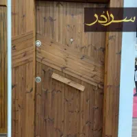 درب ضد سرقت دوقاب نرده شیشه ای کد K051