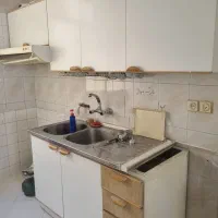 کابینت سفید بدنه فلز درب  mdf فوری فروشی