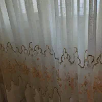 پرده کتان شیشه ای
