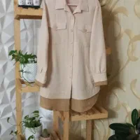 مانتو کرم نسکافه ای برند سال سایز ۲