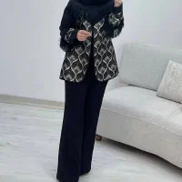 لباس زنانه کت وشلوار ریشه ای شیکان کده