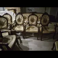 دو دست مبل استیل منبت دستساز|مبلمان خانگی و میز عسلی|اصفهان, قهجاورستان|دیوار