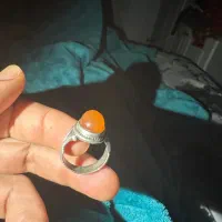 انگشتر عقیق پرتقالی آبدار